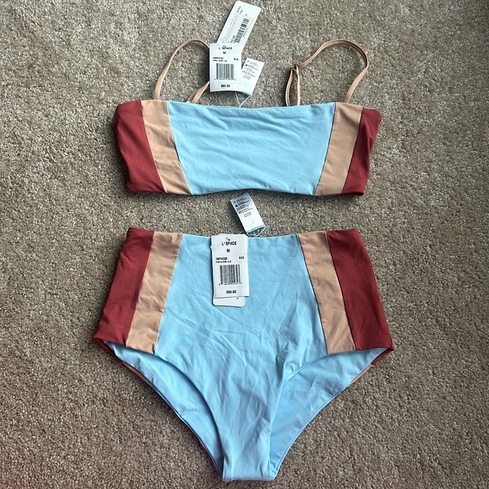 L SPACE By Monica Wise Bikini Set